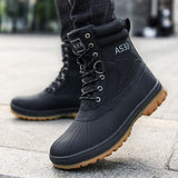 Fujeak Military Combat Boots Men's Ankle Winter Warm Tactical Shoes Outdoor Work Casual Mart Lion   