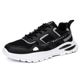 Breathable Running Shoes Men's Trendy Sneakers Light Vulcanized Non-slip Footwear MartLion black 39 