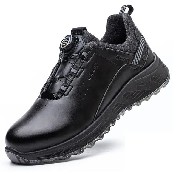 6kv insulated electrician work shoes anti slip anti puncture leather work men's waterproof safety plastic toe cap MartLion TG23Pro Black 36 