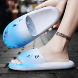 Breathable Men's Slippers Summer Outdoor Slides Massage Flip Flops Non-slip Flat Beach Sandals Shark Sneakers Shoes Mart Lion   