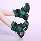 Winter Chunky Boots For Women Thick Plush Warm Snow Ankle Boots Wedges Leather High Platform Sneakers Woman Motorcycle Shoes MartLion