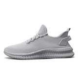 Mesh Men's Shoes Breathable White Sneakers Trendy Lightweight Black Walking Tenis Zapatillas Hombre Mart Lion Gray 39 