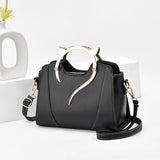 Handbag For Women Design Tote Soft PU Leather Shoulder Bag Side Crossbody White MartLion Black purse  