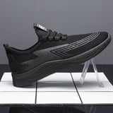 Casual Sneakers Men's Trendy Shoes Mesh  Korean Running Mart Lion E01 Black 39 