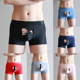  Funny Men's Boxer Panties Summer Ice Silk Underpants Breathable Briefs Bog Quick-Drying Boxershorts Cartoon Underwear Mart Lion - Mart Lion