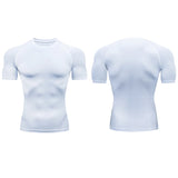 Men's Running Compression T-shirt Short Sleeve Sport Tees Gym Fitness Sweatshirt Jogging Tracksuit Homme Athletic Shirt Tops MartLion   