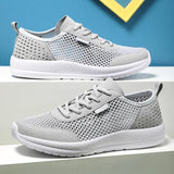 Men's Sneakers Casual Shoes Tenis Luxury Trainer Race Breathable Loafers Running MartLion Gray-1 38 