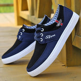 Men's Espadrilles Canvas Shoes Basic Flats Comfort Loafers Casual Sneakers Black Mart Lion Blue B 39 