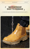 anti scalding labor shoes work protection boots Steel toe cap sneakers men's leather work waterproof safety MartLion   