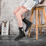  Medium Canvas Shoes with Small Daisy Decoration Dance Shoes Canvas Women's Sneakers Women MartLion - Mart Lion