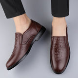 Cow Leather Dress Shoes Men's Loafers Super Soft Moccasins Footwear Formal Social Oxfords Mart Lion   