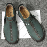 Men's Dress Shoes Genuine Leather Sneakers Casual Leather Fashion Flats Round Toe Designer Replica Spring Summer MartLion   