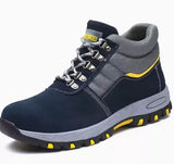 Winter Boots Men's Steel Toe Cap Safety Boots Work Shoes Puncture-Proof Work Plush Warm MartLion all the year around 37 