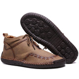 casual shoes men's outdoor sports walking shors suede rubber sole Mart Lion khaki 39 