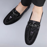 High-end Genuine Leather Men's Shoes Soft Crocodile Style Moccasins Loafers Ultralight Flats Comfy Driving MartLion   