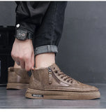Men's Winter Warm Cotton Shoes Classic Retro Plush Anti Slip Snow Boots Outdoor Sports Casual Shoes MartLion