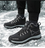 Men's Sneakers Snow Boots Keep Warm Casual Shoes Outdoor Walking Slip Hiking Boots Footwear MartLion   