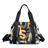 Casual Women Messenger Bags Waterproof Nylon Shoulder Totes Large Handbag Female Travel Crossbody Mart Lion Yellow letters  