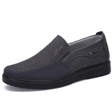 Canvas Shoes Men's Summer Classic Loafers Casual Breathable Walking Flat Zapatos Sneakers Mart Lion Dark Grey 938 38 