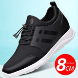 Men's shoes with invisible inner height wear-resistant leather genuine leather sports men's casual MartLion Style 7 8cm 47 