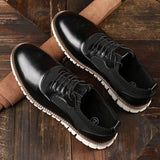 Men's Dress Shoes Carved Falt Casual Leather Soft Bottom Lace Up Borgue Nonslip Outdoor Light Chaussure Homme Mart Lion   