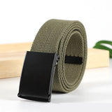 Military Men's Belt Army Belts Adjustable Belt Outdoor Travel Tactical Waist Belt with Plastic Buckle for Pants 120cm MartLion S4-Army Green 116cm 120cm 