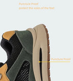  Summer Casual Men's Safety Shoes Mesh Light Breathable Sneaker Puncture Proof Non Slip Work MartLion - Mart Lion