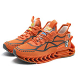 Mesh Men's Blade Running Shoes Breathable Sock Sneakers Jogging Gym Casual Sneakers Sports Mart Lion CL22022orange 7 