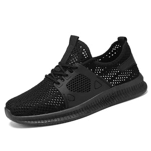Lightweight Running Shoes Slip Resistant Outdoor Casual Shoes Breathable Mesh Men's Trendy Footwear MartLion black 39 
