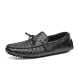 Golden Sapling Loafers Genuine Leather Men's Casual Shoes Moccasins Dress Wedding Leisure Party Flats MartLion Black 38 