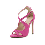 Liyke Open Toe Thin High Heels Gladiator Sandals Women Buckle Strap Elegant Party Wedding Pink Shoes Mart Lion   