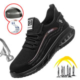 Air Cushion Safety Shoes for Men Anti Smashing Anti Piercing Anti Slip Work Shoes Summer Workwear Shock-absorbing Sneakers MartLion