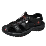 Summer Leather Men's Shoes Sandals Slippers MartLion 7239Black 39 