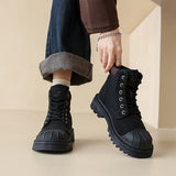 Casual Work Shoes Outdoor Anti-slip Vulcanised Women's Short Boots Trendy Breathable Walking MartLion   