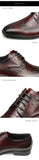 Handmade Lace Up Carved Crocodile Pattern Derby Brogue Men's Dress Shoes British Designer brogue banquet suit MartLion   