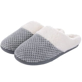 Winter Plush Fur Slippers For Women Men's House Fluffy Cozy Fur Slippers Indoor Warm Plush Home Cotton Shoes MartLion Gray3 46-47(10.8-11 inch) CHINA