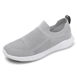 Men's Summer Sports Shoes Breathable Lace-up Mesh Casual Lightweight Walking Running Casual Sneakers Mart Lion Gray 36 