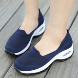 Platform Shoes Sneakers Women Running Breathable Mesh Slip-On Sports MartLion   