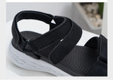 Casual Open-toe Women Sandals Non-slip Solid Color Hook Loop Platform Summer Beach Shoes MartLion   