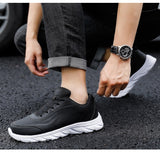 Waterproof Spring Autumn Leather Men's Shoes Thick Plush Warm Casual Sneakers Non-slip Walking Zapatos Hombre Mart Lion   