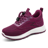 Walking shoes for women's spring sports have a textured breathable single trend MartLion G-D62-Deep purple 36 