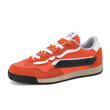 Retro Orange Men's Sneakers Breathable Mesh Casual Lace-up Flat Shoes zapatillas hombre MartLion orange Z6767 39 CHINA