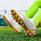  Football Boots Men's Anti Slip Society Soccer Cleats Long Spikes Soccer Shoes Kids Lightweight Mart Lion - Mart Lion