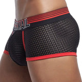 Classic Men's Underwear Sporty Breathable Mesh Boxer Briefs Transparent Underpants Gay Sissy Shorts MartLion   