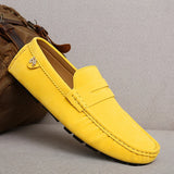 Suede Leather Penny Peas Loafers Men's Women Boys Driving Shoes Moccasins Slip on Flats Designer Loafers Pink MartLion   