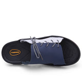 Leather Summer Men's Flip Flops Beach Sandals Non-slip Male Slippers Zapatos Hombre Casual Shoes Mart Lion   