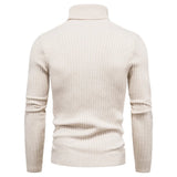 Autumn And Winter Turtleneck Warm Solid Color sweater Men's Sweater Slim Pullover Knitted sweater Bottoming Shirt MartLion   