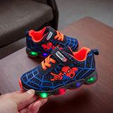 Spiderman LED Light Kids Shoes Boys and Girls Light Kids Light Kids Sports Mesh Sports Boys and Girls LED Light MartLion 5 21 (13cm insole) 