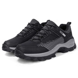 Men's Hiking Boots Leather Outdoor Shoes Non Slip Trail Trekking Sneakers Mart Lion Black Eur 39 