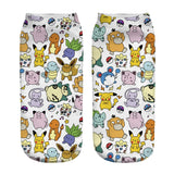 Pokemon Pikachu Cute Cartoon Unisex Short Socks Creative Colorful Multiple Cat Face Happy Low Ankle Socks for Women MartLion 6  